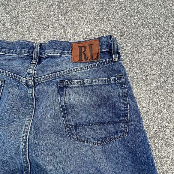 Vintage Polo Ralph Lauren Jeans Mens 34x32 Thompson Loose Fit Slouchy Leg Denim - Picture 11 of 11